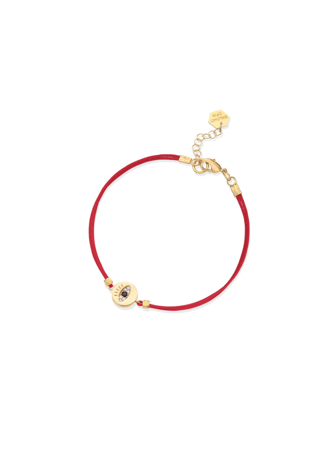 Evil Eye Cord Bracelet - Gold