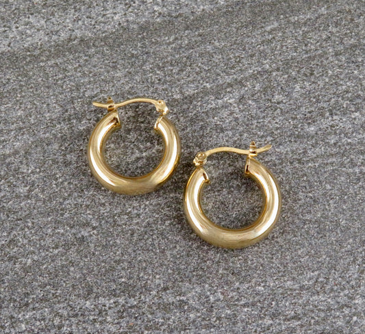 Gold Filled Latched Hoop Earrings - Small