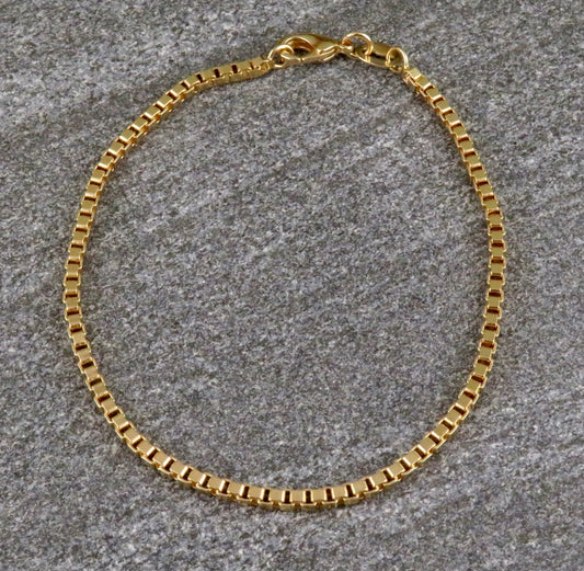 Gold Filled Box Chain Bracelet