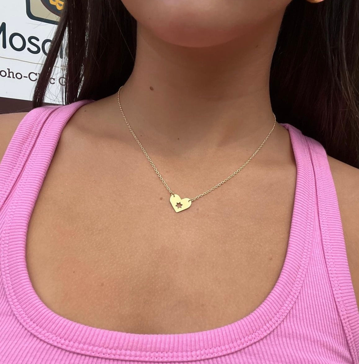 Gold 'Israel At Heart' Necklace