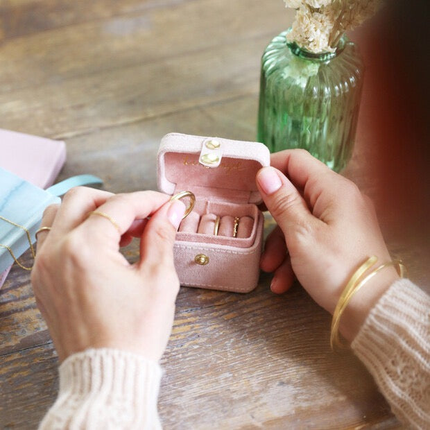 Embroidered Mini Travel Jewelry Case