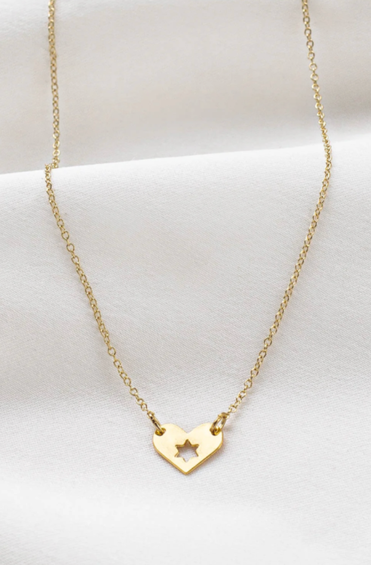 Gold 'Israel At Heart' Necklace