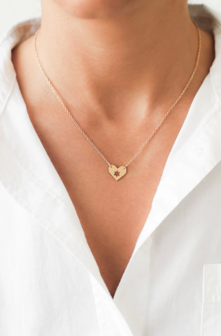 Gold 'Israel At Heart' Necklace