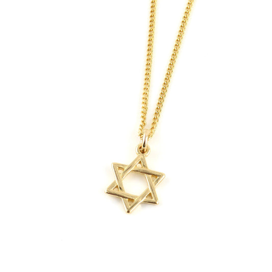 Small Gold Jewish Star Necklace | Star of David Necklace | Gold Filled Magen David | Judaic Necklace | Gold Filled Jewish Star Necklace