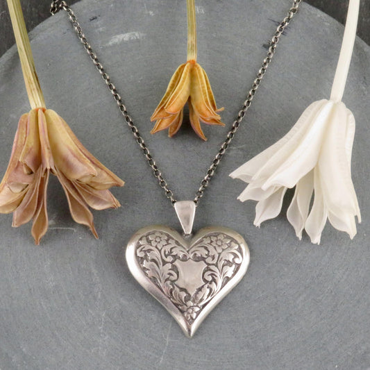 Vintage Romantic Heart Necklace