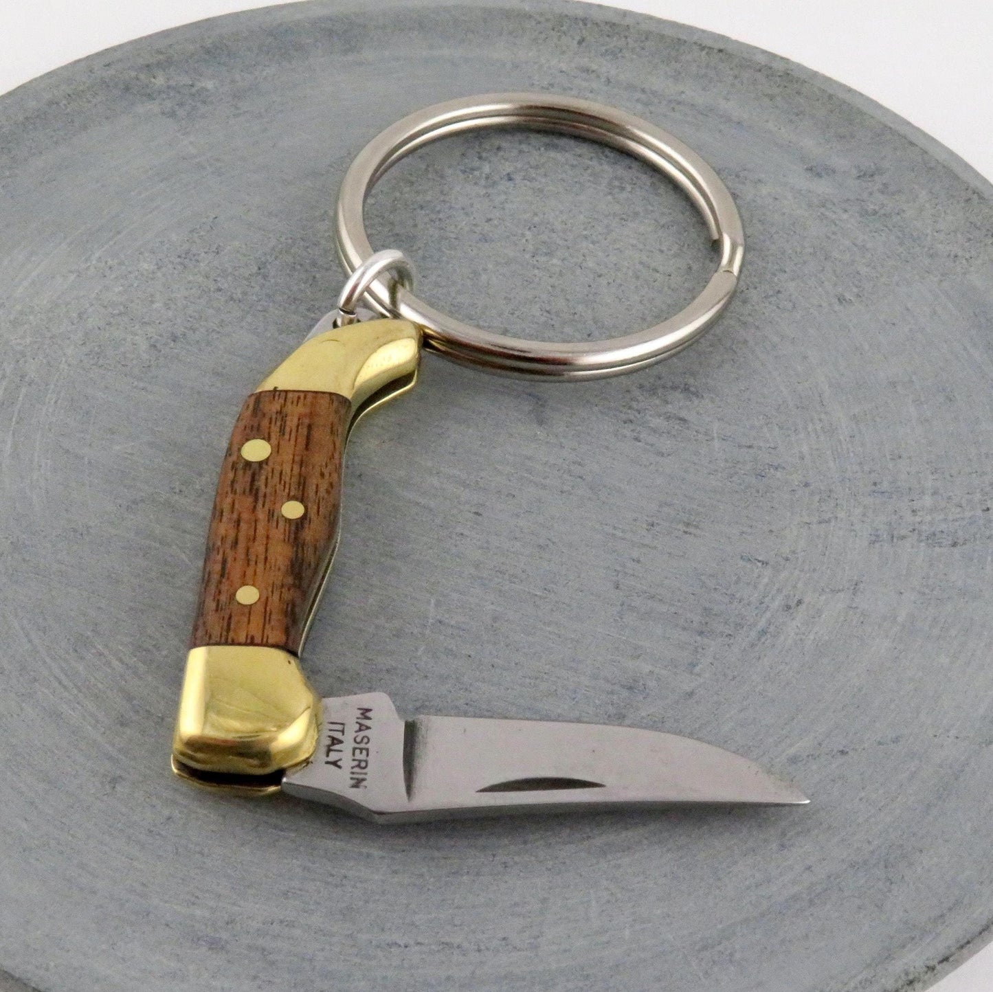 Mini Knife Keyring | Wood Pocketknife Keychain | Small Knife Keychain | Mini Knife Keychain | Wood Small Pocketknife Keyring | Knife Gift