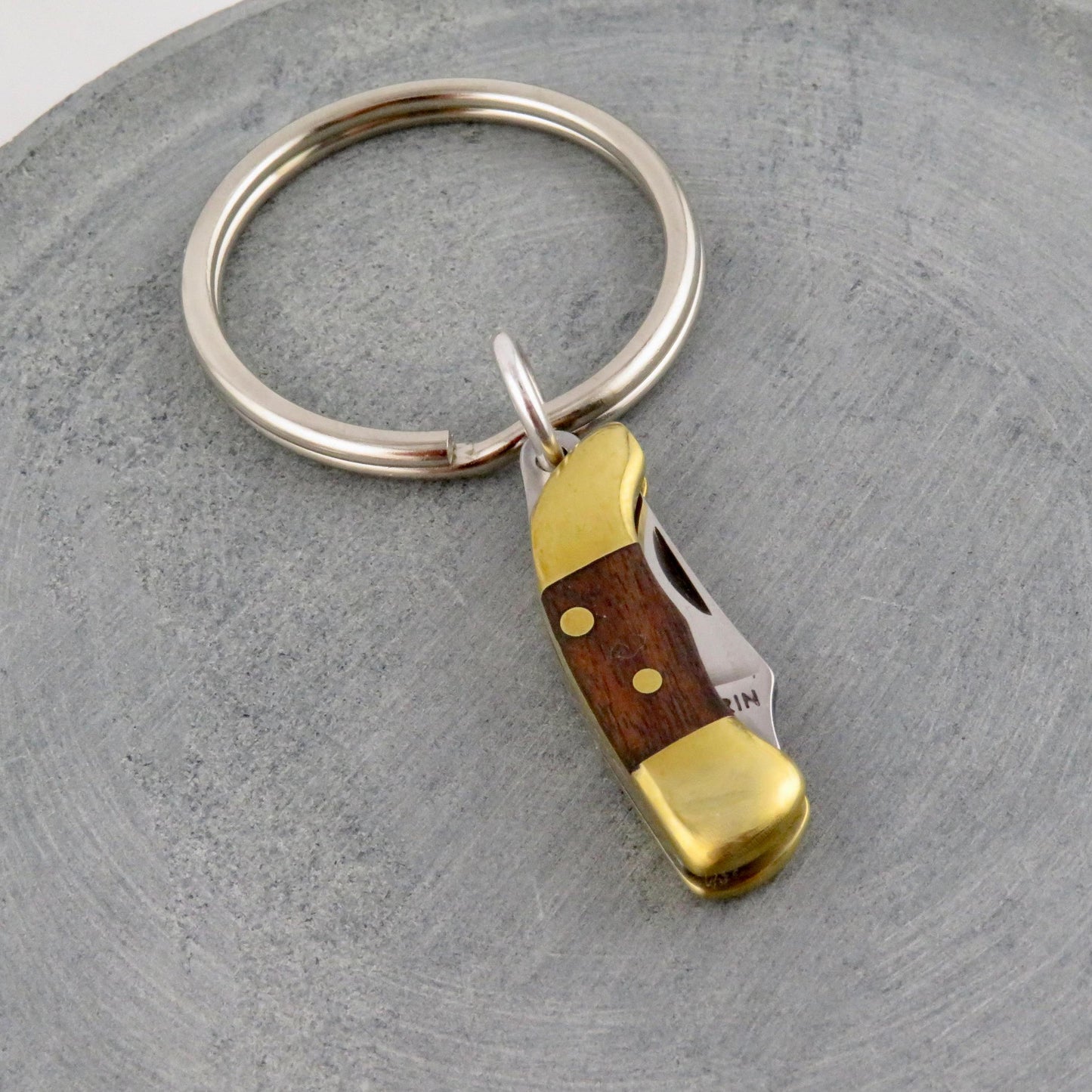 Mini Knife Keyring | Wood Pocketknife Keychain | Small Knife Keychain | Mini Knife Keychain | Wood Small Pocketknife Keyring | Knife Gift