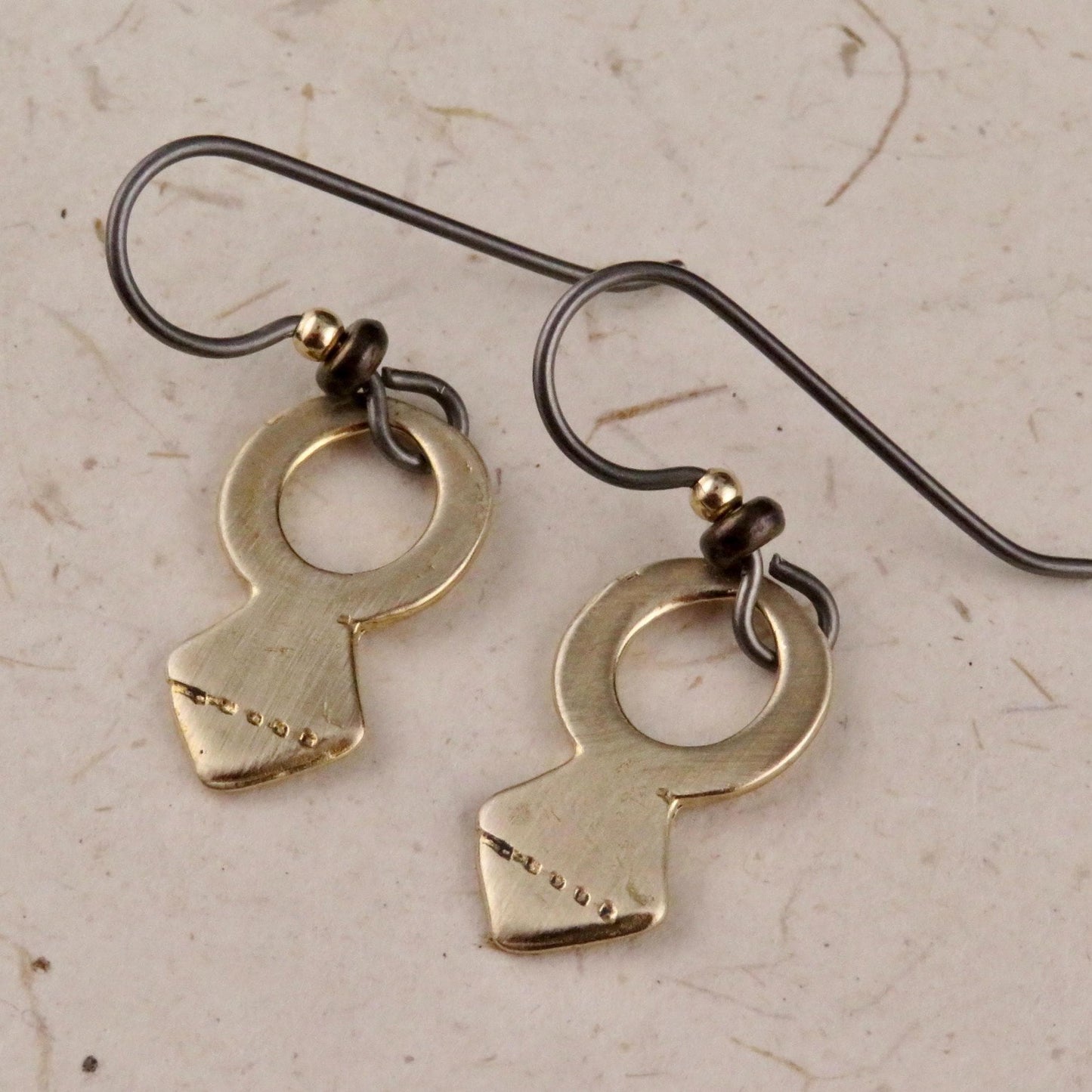 Rustic Brass Earrings