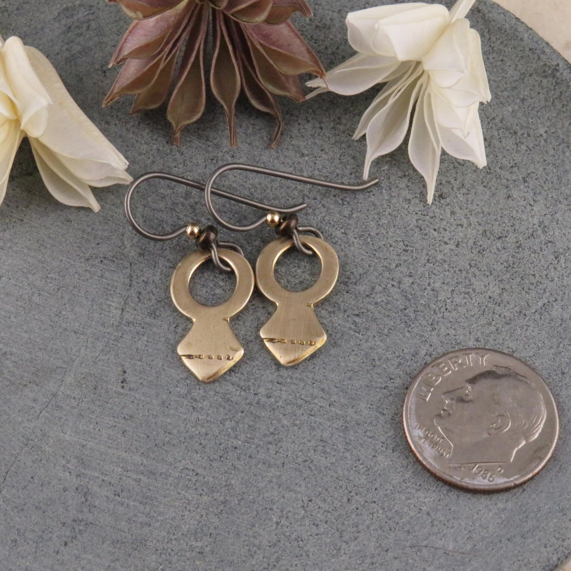 Rustic Brass Earrings