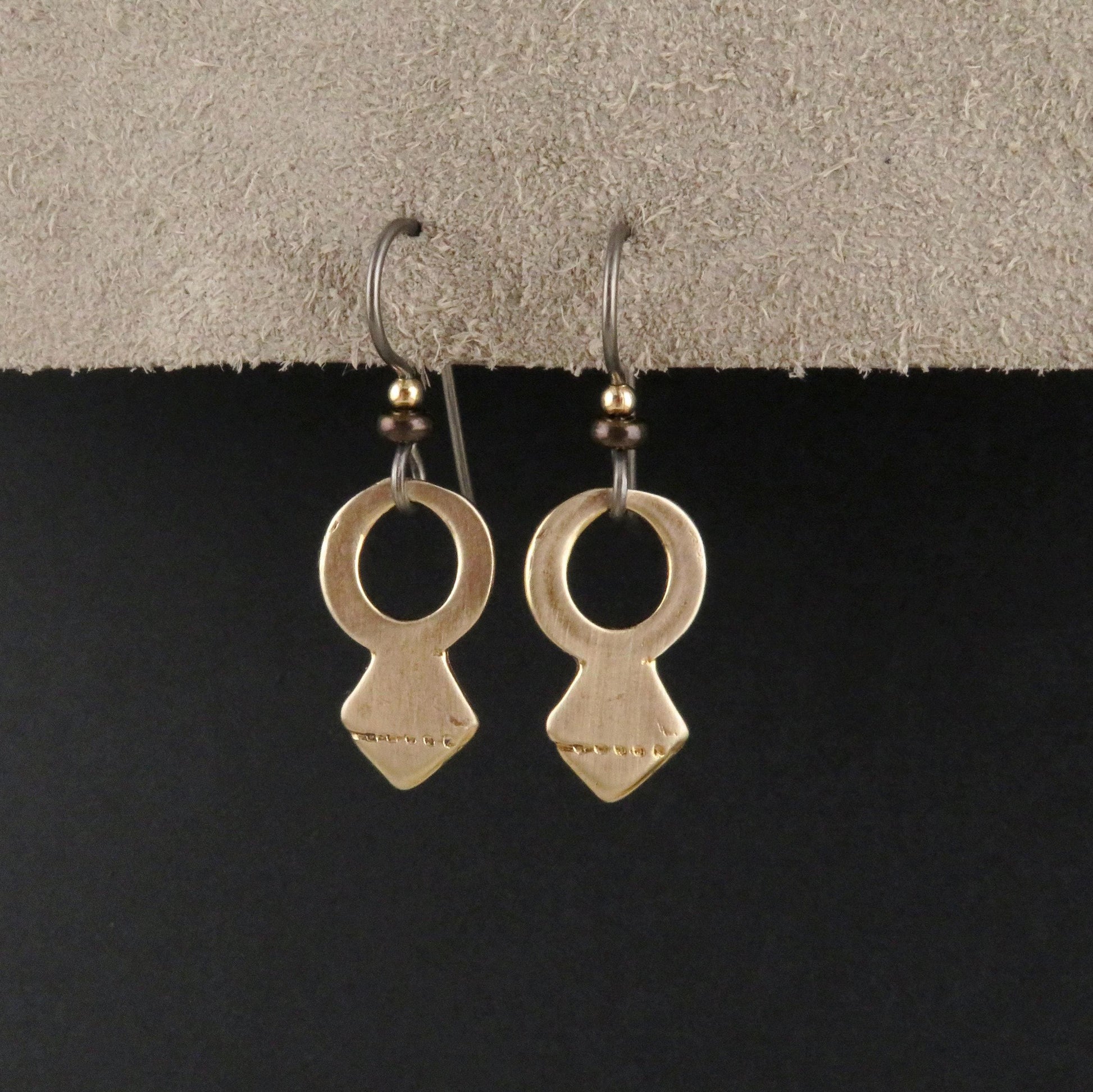 Rustic Brass Earrings