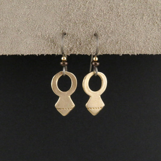 Rustic Brass Earrings