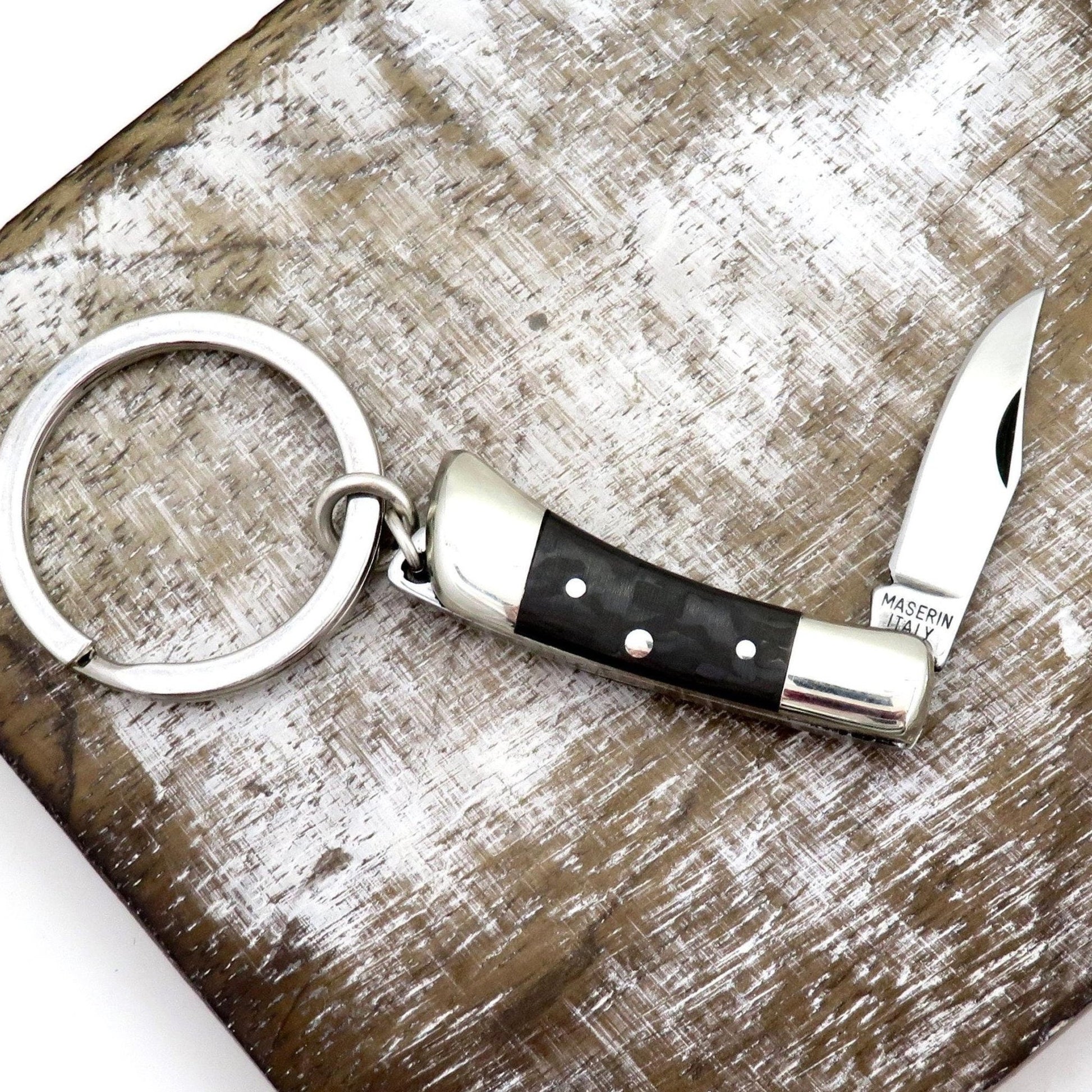 Carbon Resin Knife Keyring