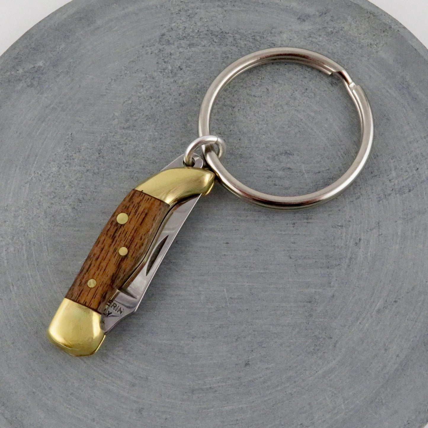 Mini Knife Keyring | Wood Pocketknife Keychain | Small Knife Keychain | Mini Knife Keychain | Wood Small Pocketknife Keyring | Knife Gift