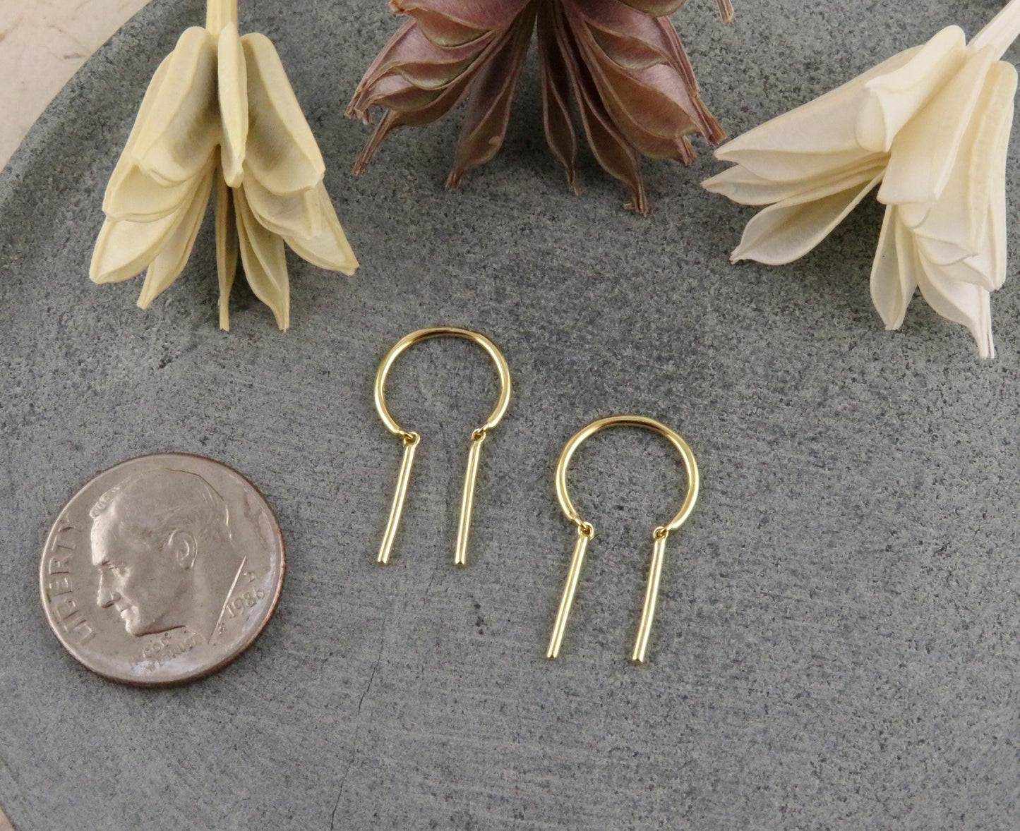 Gold Simple Threaders | Gold Vermeil Threader Earrings | Gold Dancing Threaders | Minimal Gold Earrings | Delicate Gold Threader Earrings