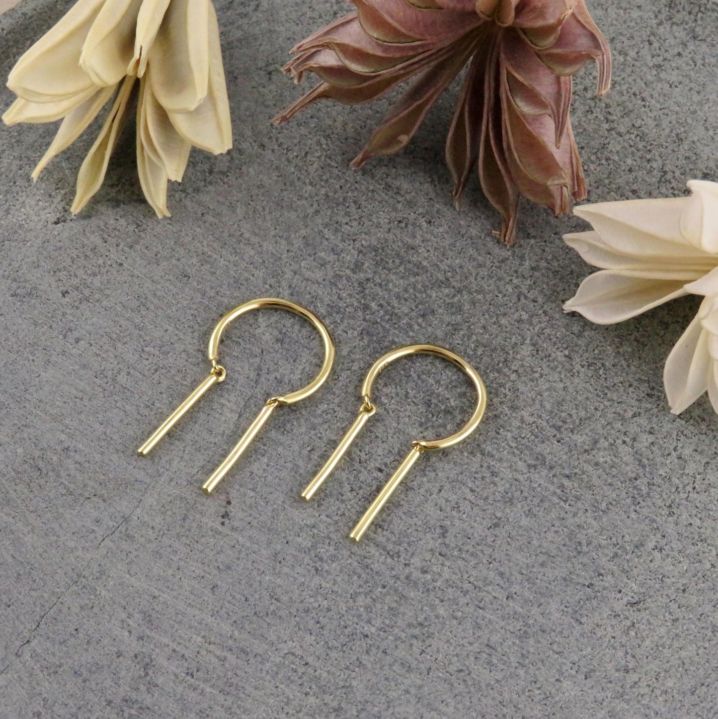 Gold Simple Threaders | Gold Vermeil Threader Earrings | Gold Dancing Threaders | Minimal Gold Earrings | Delicate Gold Threader Earrings