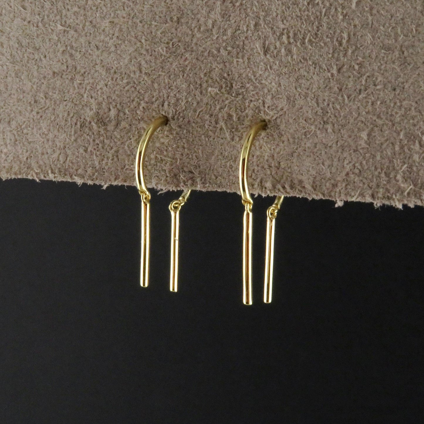 Gold Simple Threaders | Gold Vermeil Threader Earrings | Gold Dancing Threaders | Minimal Gold Earrings | Delicate Gold Threader Earrings