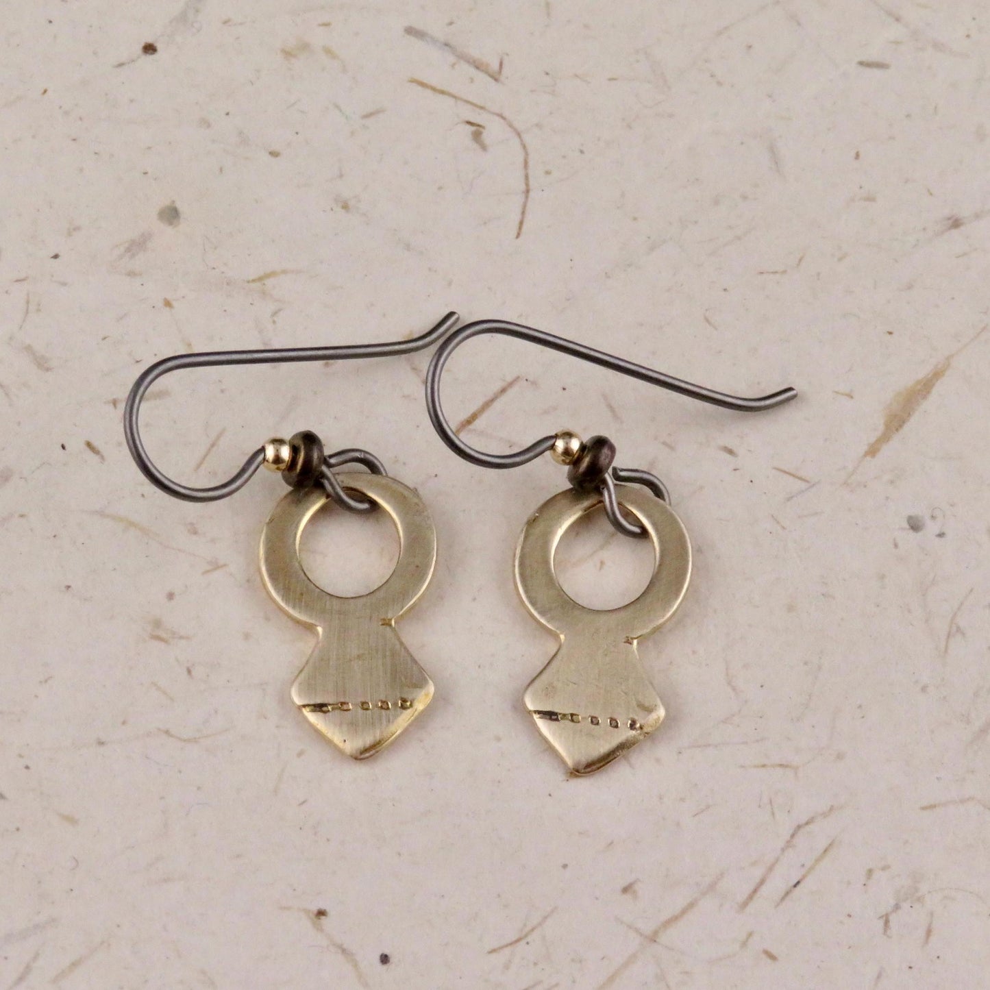 Rustic Brass Earrings