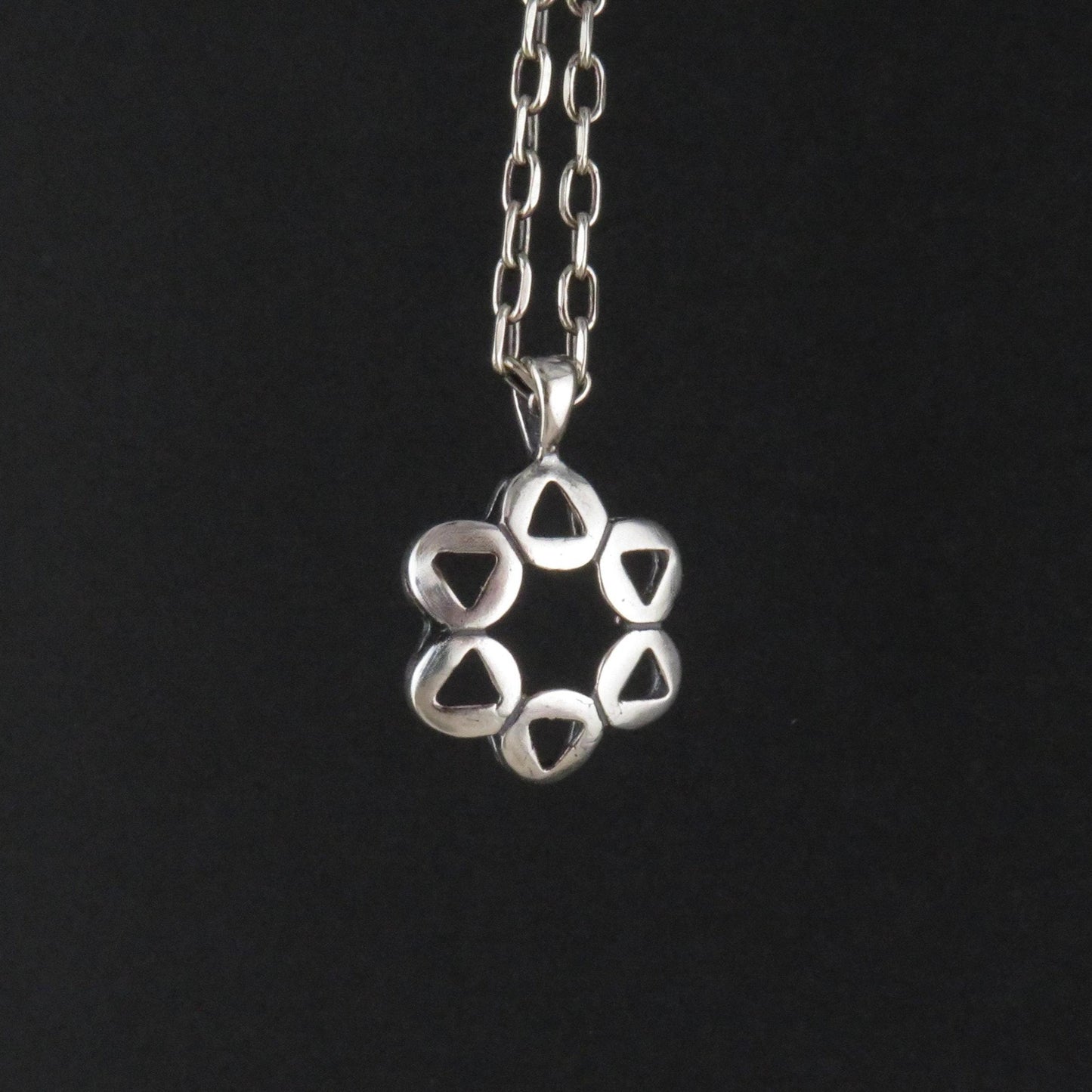 Silver Star of David Necklace | Sterling Jewish Star Necklace | Unique Star of David Pendant | Sterling Magen David | Judaica Star Necklace