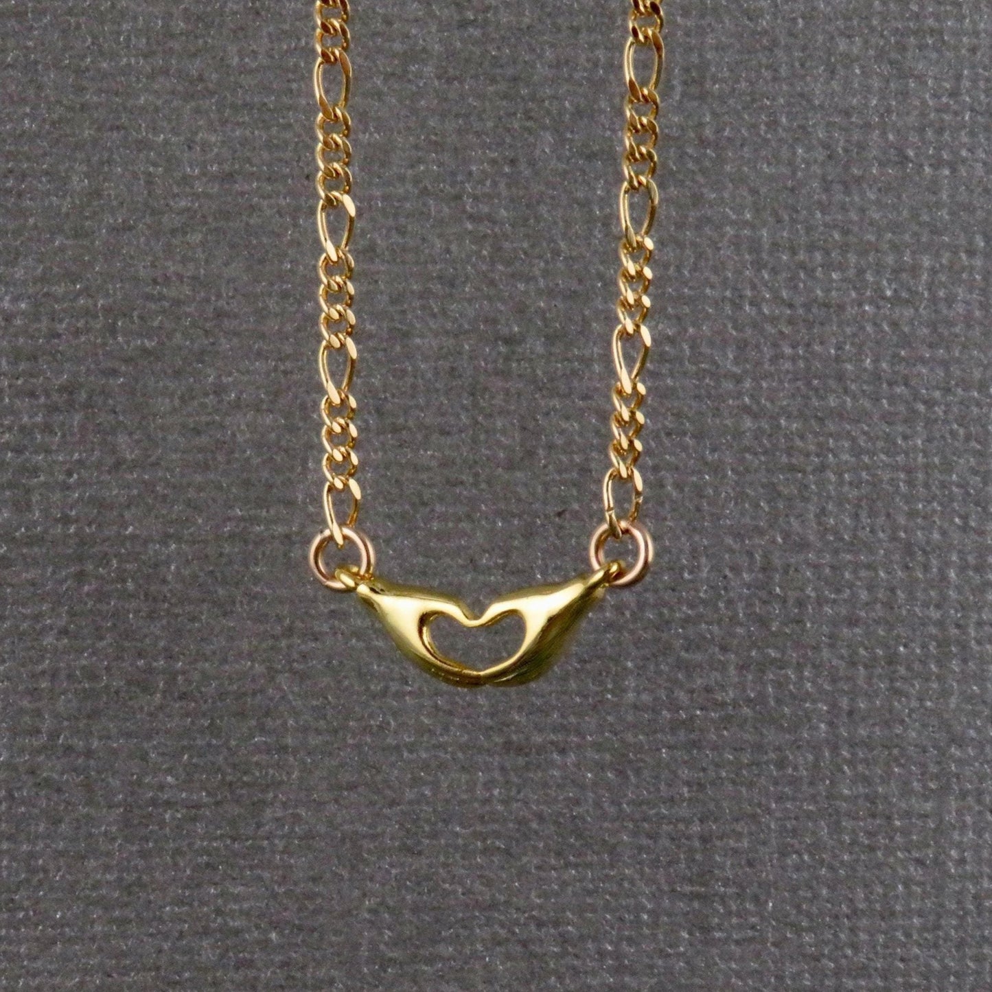 Small Heart Hands Necklace | Gold Love Necklace | Gold Hands Making Heart | Heart Hands Charm | Heart Hands Necklace | Heart Hands Gesture