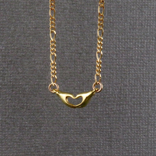 Small Heart Hands Necklace | Gold Love Necklace | Gold Hands Making Heart | Heart Hands Charm | Heart Hands Necklace | Heart Hands Gesture